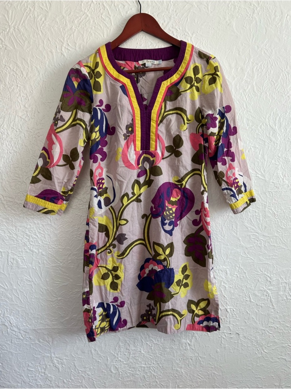Boden Floral Shift Dress 100% Cotton - Picture 1 of 3